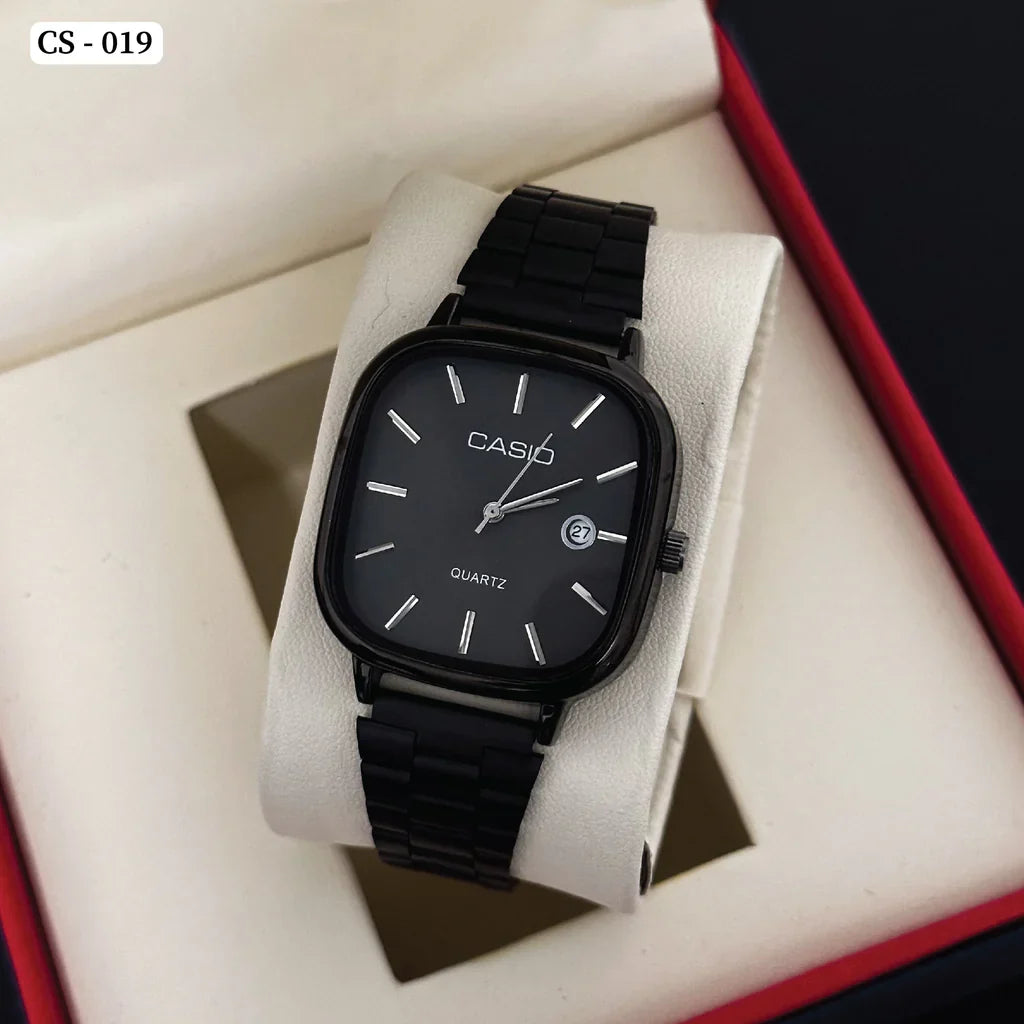 Casio Black Stainless Steel Quartz Watch